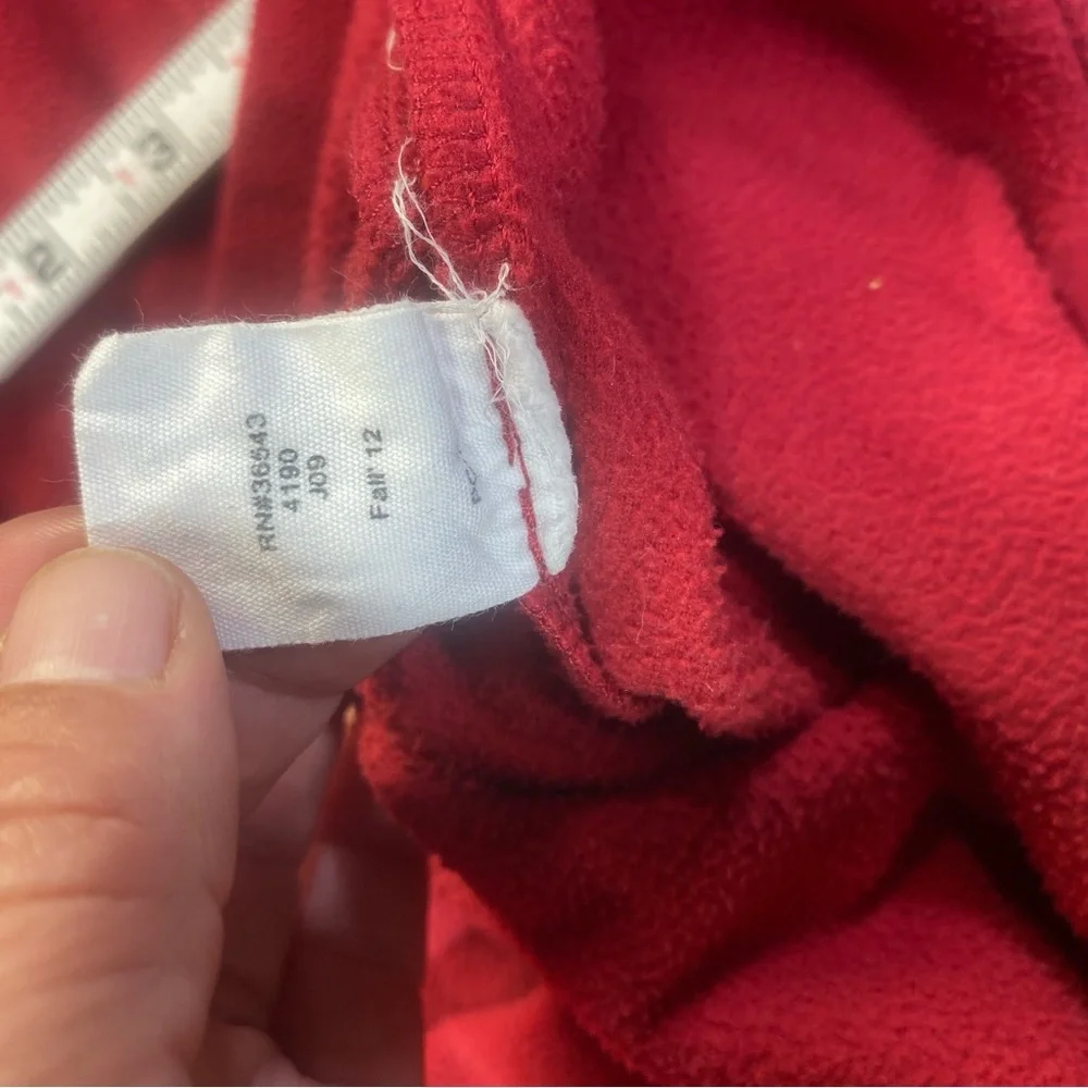 Bass Red Fleece Pullover Jacket‎ Sherpa Lined Size L